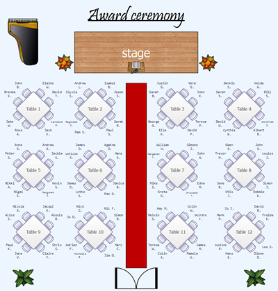 award ceremony layout