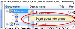 insert guest into group insert guest into group