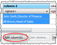 split columns split columns