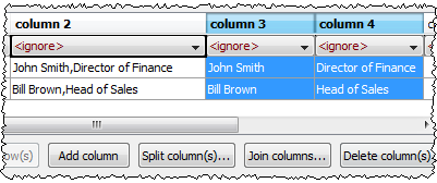 new columns after splitting new columns after splitting