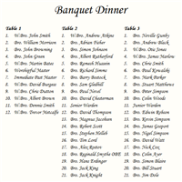 table seating chart