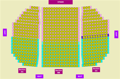 theatre/church style seating plan