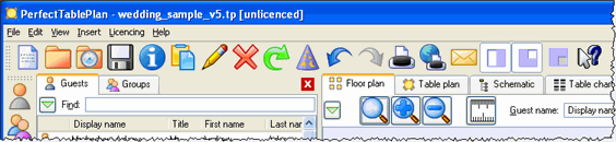 PerfectTablePlan v2 toolbar