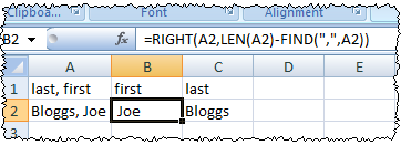 split excel columns