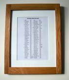 framed table plan