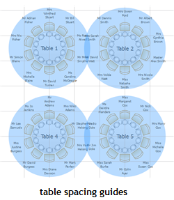 table spacing