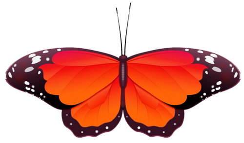 red  butterfly clip art
