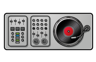 DJ disco console clip art