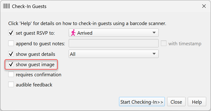 Choose check-in image