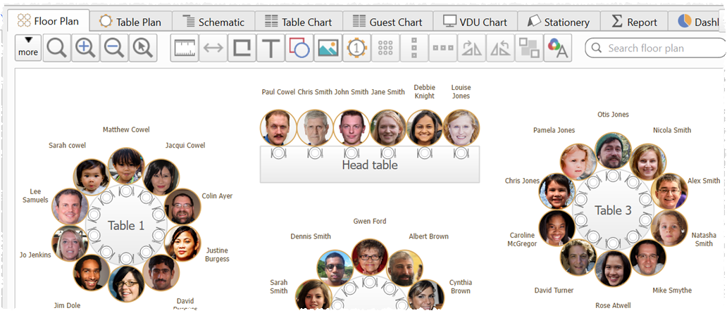 Guest images in the Floor plan pane