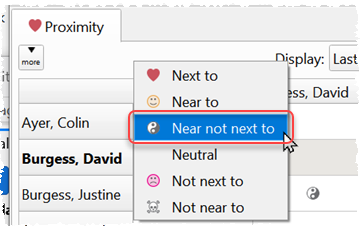 Near not next to proximity