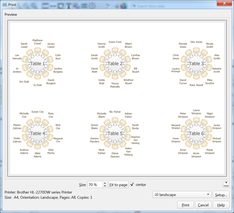 Print floor plan