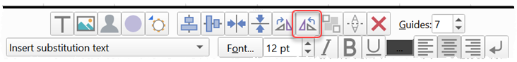 Rotate anti-clockwise in the stationery pane