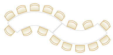 serpentine table layout