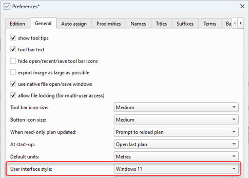 setting Windows 11 style