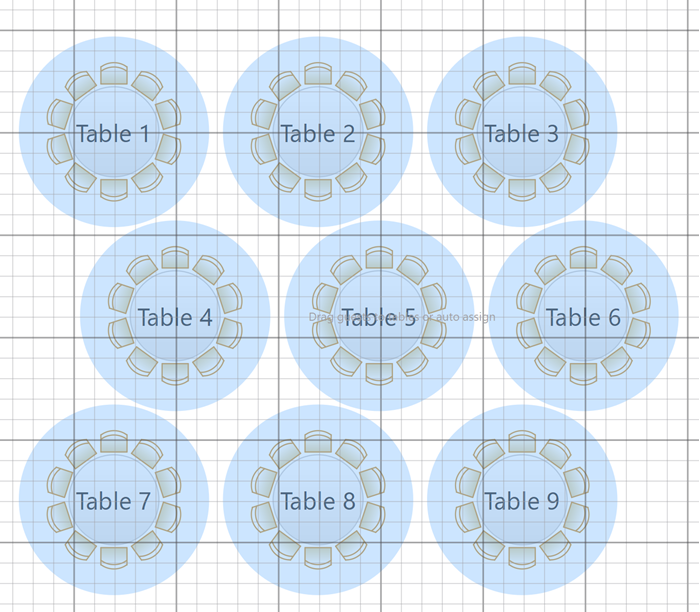 socially distanced table plan