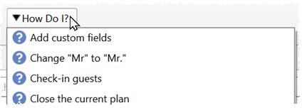 PerfectTablePlan 'How do I?' help