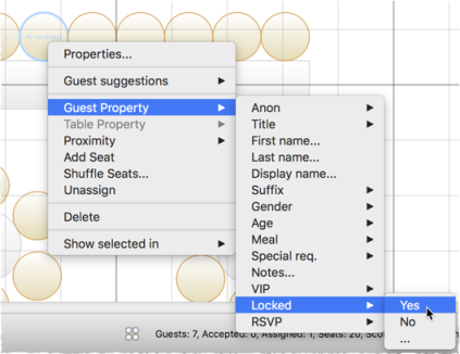 lock guests to seats