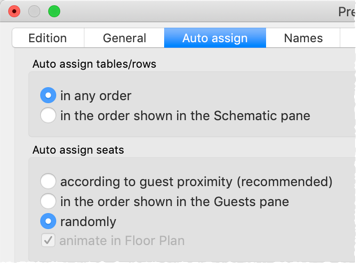 Automatically assign guests randomly