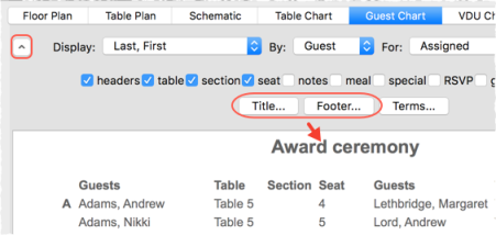 seating chart title
