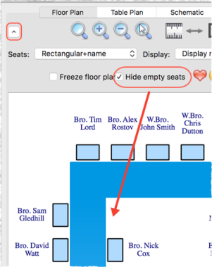 hide empty seats in a floor plan