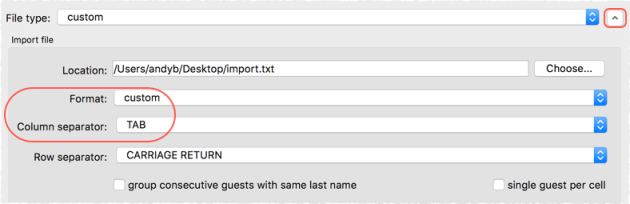 input file format