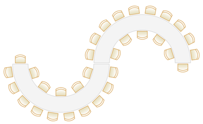 serpentine table layout