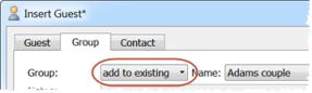 insert guest into existing group