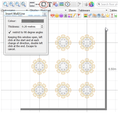 add walls to the floor plan