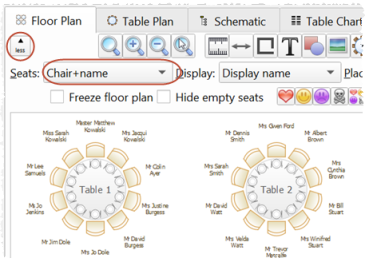 seating plan names