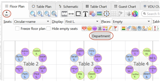 show custom fields in the floor plan