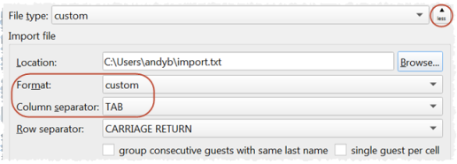 input file format