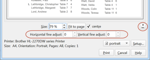 change print pagination