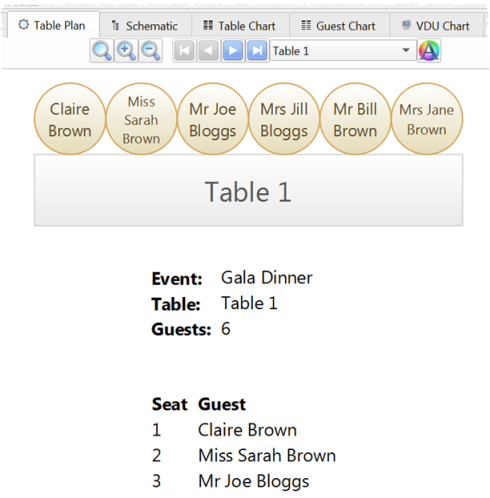 table plan pane