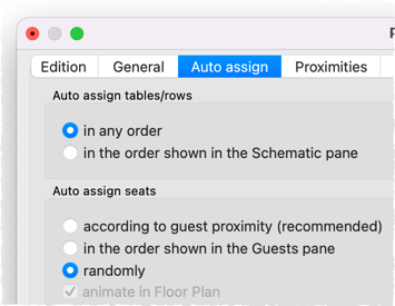 Automatically assign guests randomly