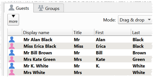 guest list imported