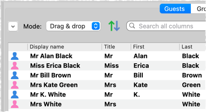 guest list imported