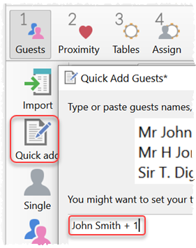 add guests