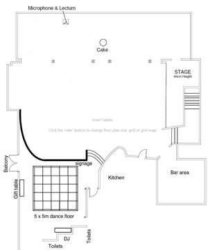 Scaled floor plan image