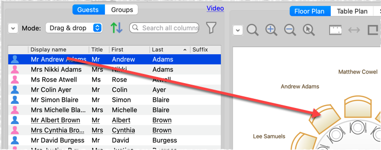 drag and drop guests drag and drop guests