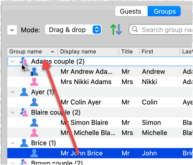 move guests between groups