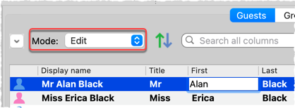 edit guests