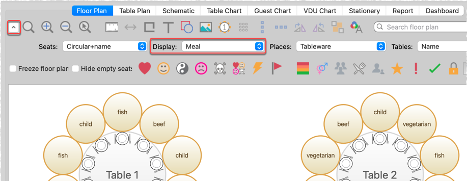 floor plan meal as text