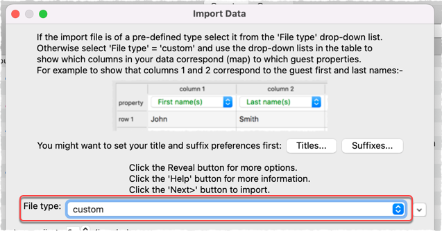 Import guest details from a website