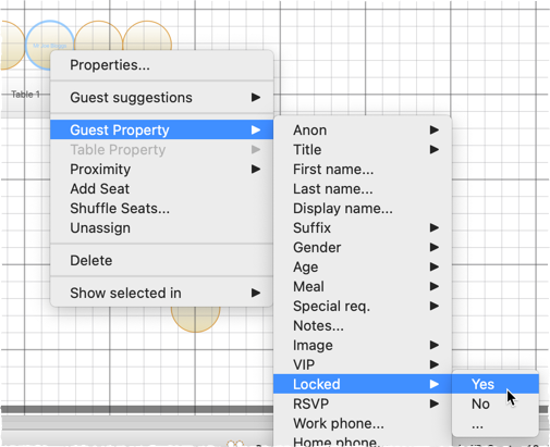 lock guests to seats