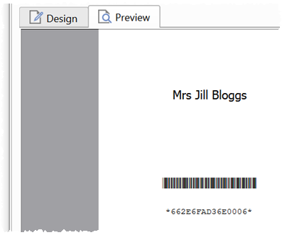 barcode on place card