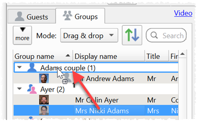 move guests between groups