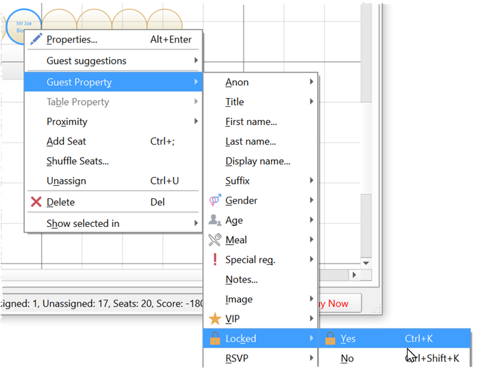 lock guests to seats