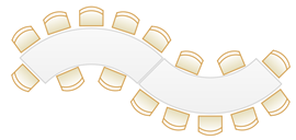 serpentine table layout