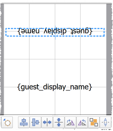 mirror text in place card